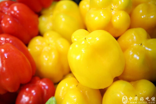 夏季保健——甜椒 如何选择：红色的甜椒只是长成熟的青椒，黄色和橙色的甜椒是不同的，属于更甜的品种。挑选色泽光亮，没有褶皱的。 如何存储：把甜椒放入塑料袋，进行冷藏。红色和黄色的甜椒可保存五天，绿色的，大约一星期。 最佳食用方法：甜椒可以用来烧烤，烘焙，煎炒。烘烤会让它们有烟熏的香味。