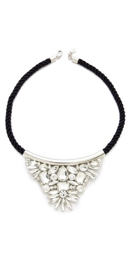 Noir Jewelry Crystal Triangle Necklace