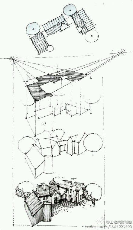 王建民老师的钢笔画，#透视天天学#系列3