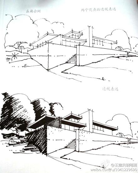 王建民老师的钢笔画，#透视天天学#系列11