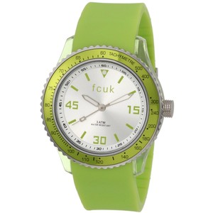 FCUK Women's FC1103NN Sporty Plastic Lime Rubber Watch - French Connection