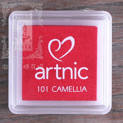 artnic 单方型艺术纸用印台 AS-101 山茶红色 Camellia