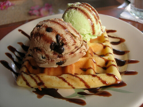 Ice Cream and Waffle