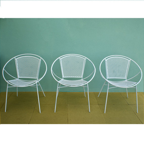 ON HOLD Salterini Hoop Mid Century Patio Chairs set of 3