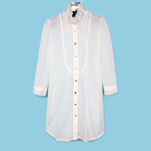 纯色镶钻立领五分袖防晒衣衬衫