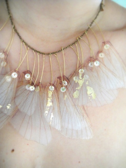 Wings of Iris- Organza Necklace