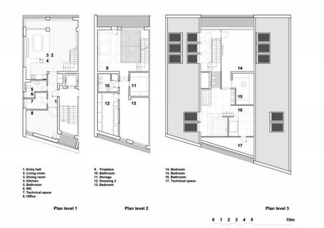 该建筑位于 Cetatuia 街，是一个历史城市的中心，地势比较高让中心城市尽收眼底，该建筑被设计成一个包括6个住宅公寓和2阁楼，使用不同的材料质感和色彩的对比和互动，阁楼与一层之间视窗可直透达到地面，从而使房间显得更大，充满的阳光，而屋顶窗带入透过玻璃使客厅日光充足。