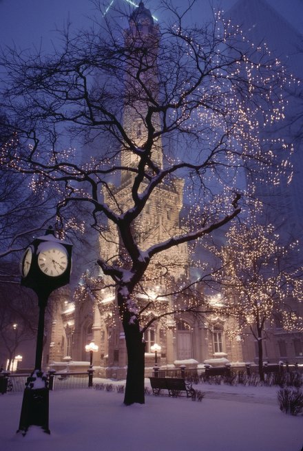 芝加哥下雪夜