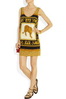 Versace | Printed silk shift dress