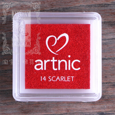 artnic 单方型艺术纸用印台 AS-14 鲜红色 Scarlet