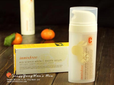 innisfree悦诗风吟 济州岛柑橘绿茶美白双重精华 30ML 现货特价