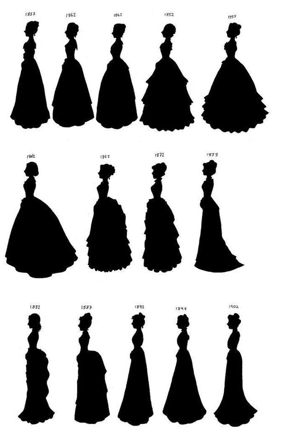 Dress shapes 1837 to 1902