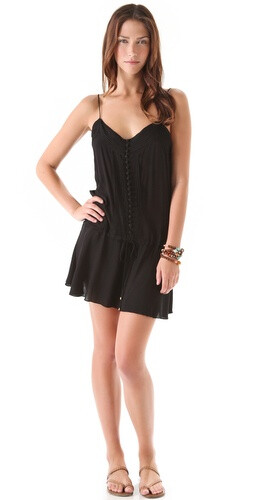 Vix Swimwear Solid Joy Short Cover Up Dress