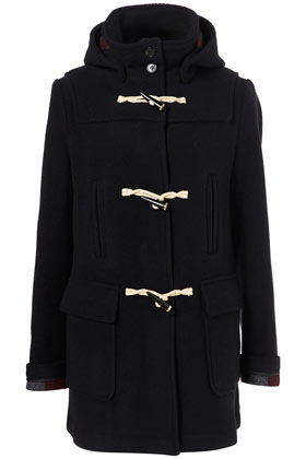 Navy Bound Seam Duffle Coat