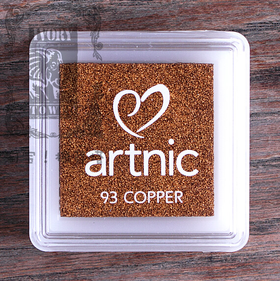 artnic 单方型艺术纸用印台 金属色 AS-93 黄铜色 Copper