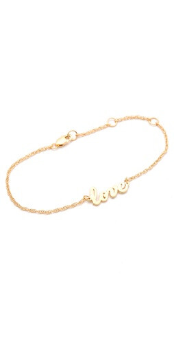 Jennifer Zeuner Jewelry Cursive LOVE Bracelet