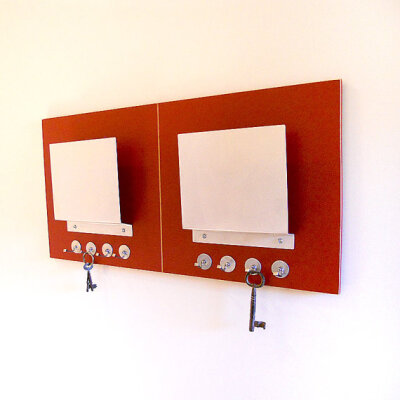 CHERRY: red office file organizer wall mount key rack