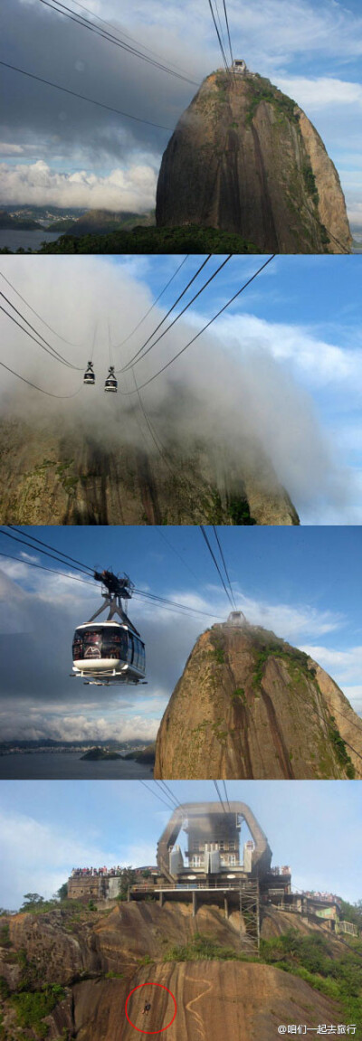 巴西著名旅游景点,此山因形似法式面包而得名。位于瓜纳巴拉湾入口处，是里约热内卢的象征之一。山高394米，登上山顶可将里约全景尽收眼底。与面包山为邻的有两座略低的山峰－－狗面山和乌尔卡山，均为215米高。1565…