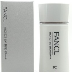 日本FANCL 防晒霜SPF30+++60ML，新配方的FANCL防晒露30号含有微细颗粒，能均匀紧密的分布在肌肤上，形成搞密度，高透气的防晒网。 纳米防晒：超微细的紫外线反射剂，涂抹肌肤后能全面的反射紫外线，感觉柔滑贴面之余…