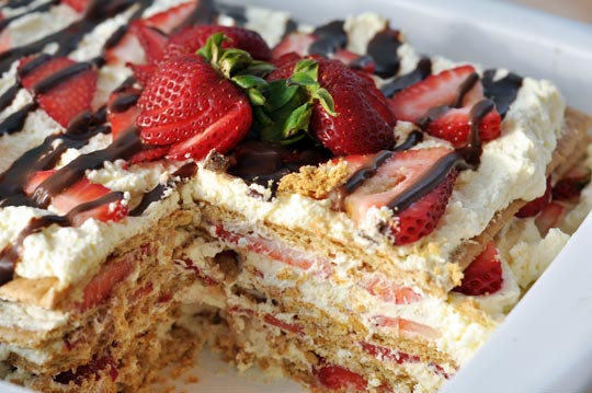 No-Bake Strawberry Icebox Cake