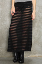 Sparkle &amp; Fade Sheer Stripe Maxi Skirt.