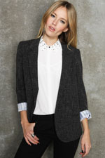 Sparkle &amp; Fade Pepper Boyfriend Blazer