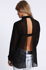 Sparkle &amp; Fade Open Back Tab Detail Shirt