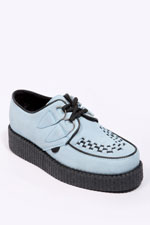 Underground Shoes Sky Blue Suede Creepers