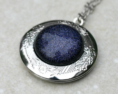 Blue Goldstone Locket