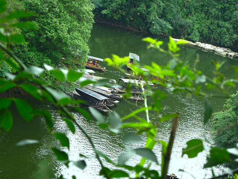 泊船，静谧，绿水，苍山（成都石象湖2012.06.30)