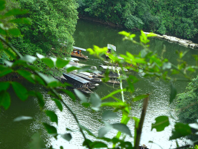 泊船，静谧，绿水，苍山（成都石象湖2012.06.30)