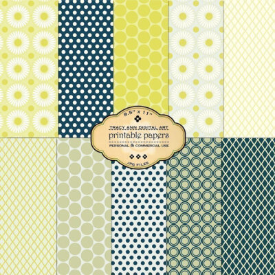 Printable Papers for scrapbooking crafting cardmaking - Set 50 - commercial and personal use