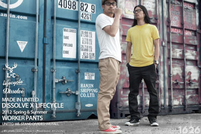 LifeCycle × Dissolved 2012S/S联名重磅工装休闲裤