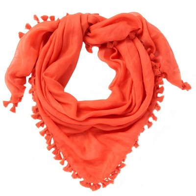 Peach lightweight square scarf - Red Herring