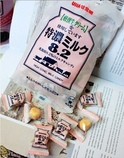 日本直送 UHA悠哈8.2乳脂肪特浓牛奶糖。悠哈的浓浓牛奶味一吃难忘。