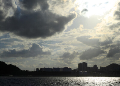 鼓浪屿 海 天空 云