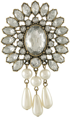 Miso Diamond &amp; Pearl Brooch