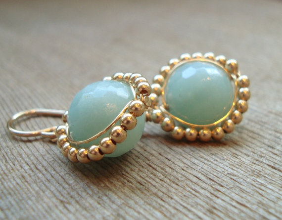 http://www.etsy.com/listing/89156663/gold-wrapped-amazonite-earrings