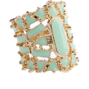 Club Manhattan Ring Turquoise Stones