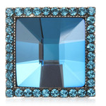 Frangos Blue Square Disco Ring