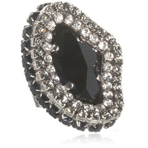 Frangos Geometric Rock Ring, Black