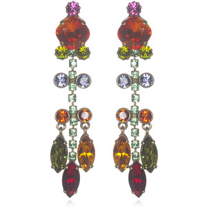 Frangos Colorful Marquise Drop Earrings