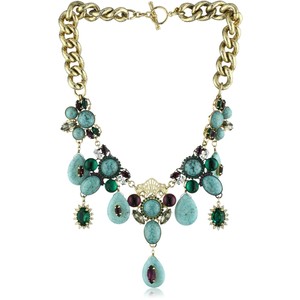 Anton Heunis Anthony and Cleopatra Multi-Cluster Turquoise Necklace