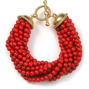 Carolee Lux Red Sea Multi Strand Bracelet