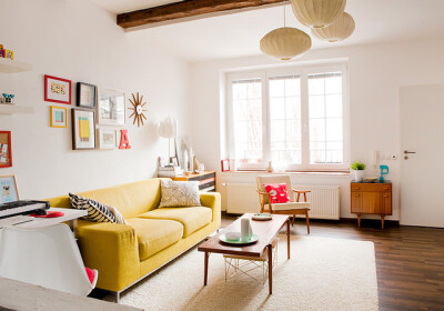 嫩黄色的沙发真的很嫩,沙发,黄色,简约,北欧