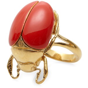 Orner Enamel scarab ring