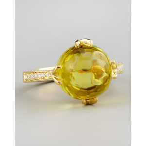 Frederic Sage Jelly Bean Citrine &amp; Diamond Ring