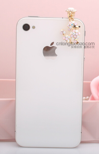 2012新品 耳机防尘塞 iphone4S手机链 韩国进口可爱小狗挂件配件