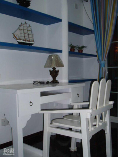 蓝白的书房必须再来一张