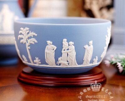 Wedgwood Jasper 1977年水藍(lán)碧玉浮雕希臘神話